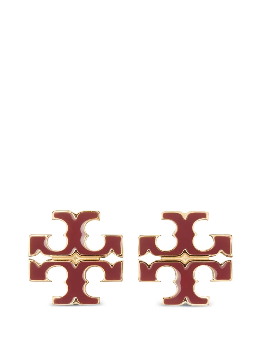 Tory Burch small Icon enamel stud earrings - Oro