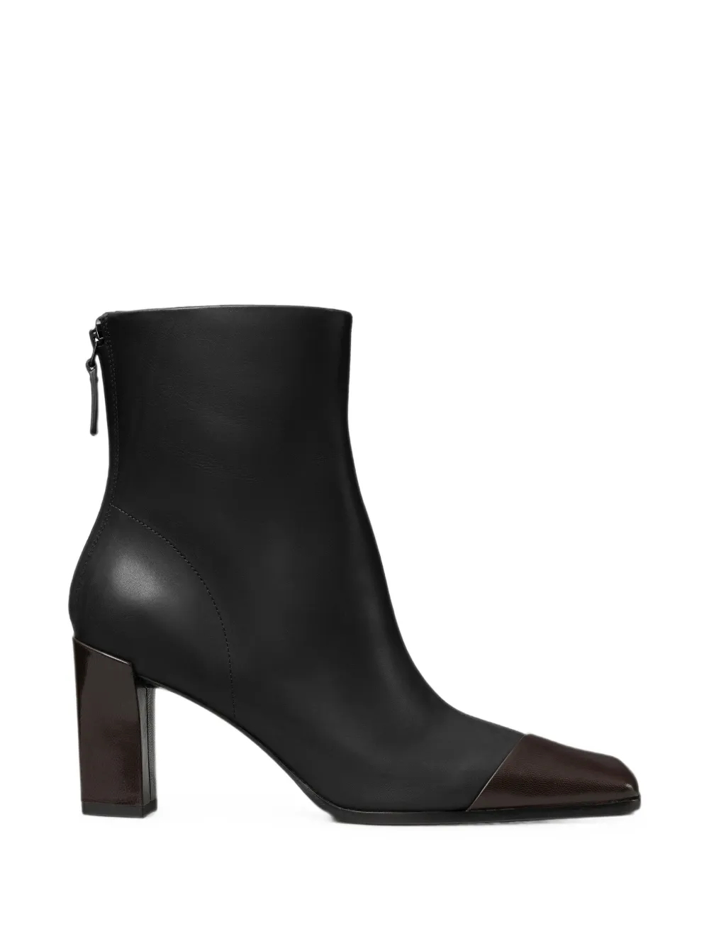 Tory Burch asymmetric cap-toe ankle boots Zwart