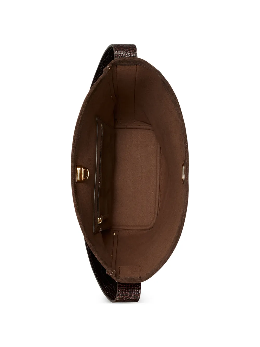Tory Burch Lock suède bucket-tas Bruin