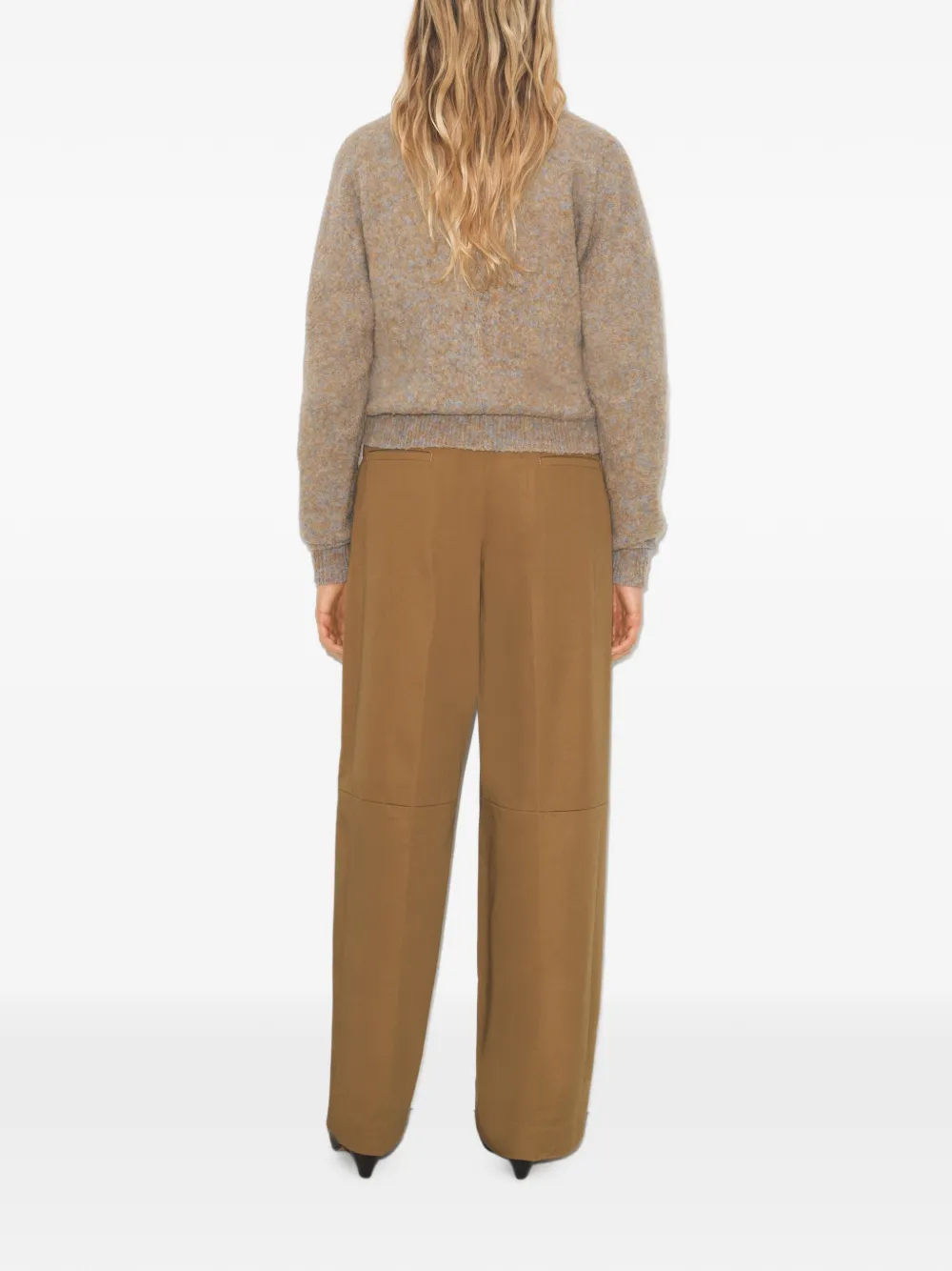 Tory Burch Broek met wijde pijpen Bruin
