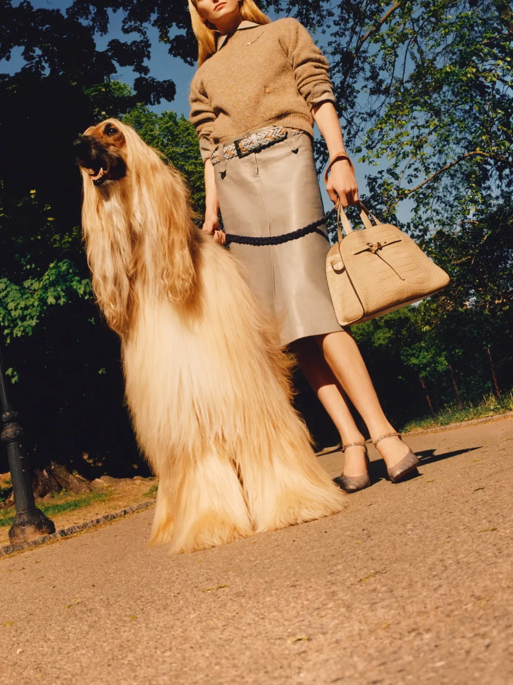 Tory Burch Romy Bauletto tas met krokodillen-reliëf Beige