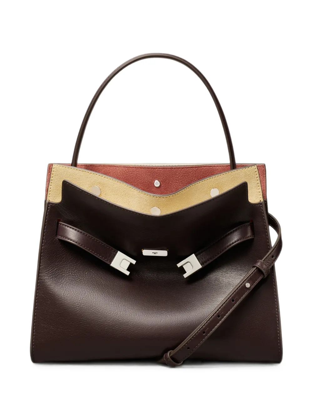 Tory Burch small Lee Radziwill double bag - Marrone