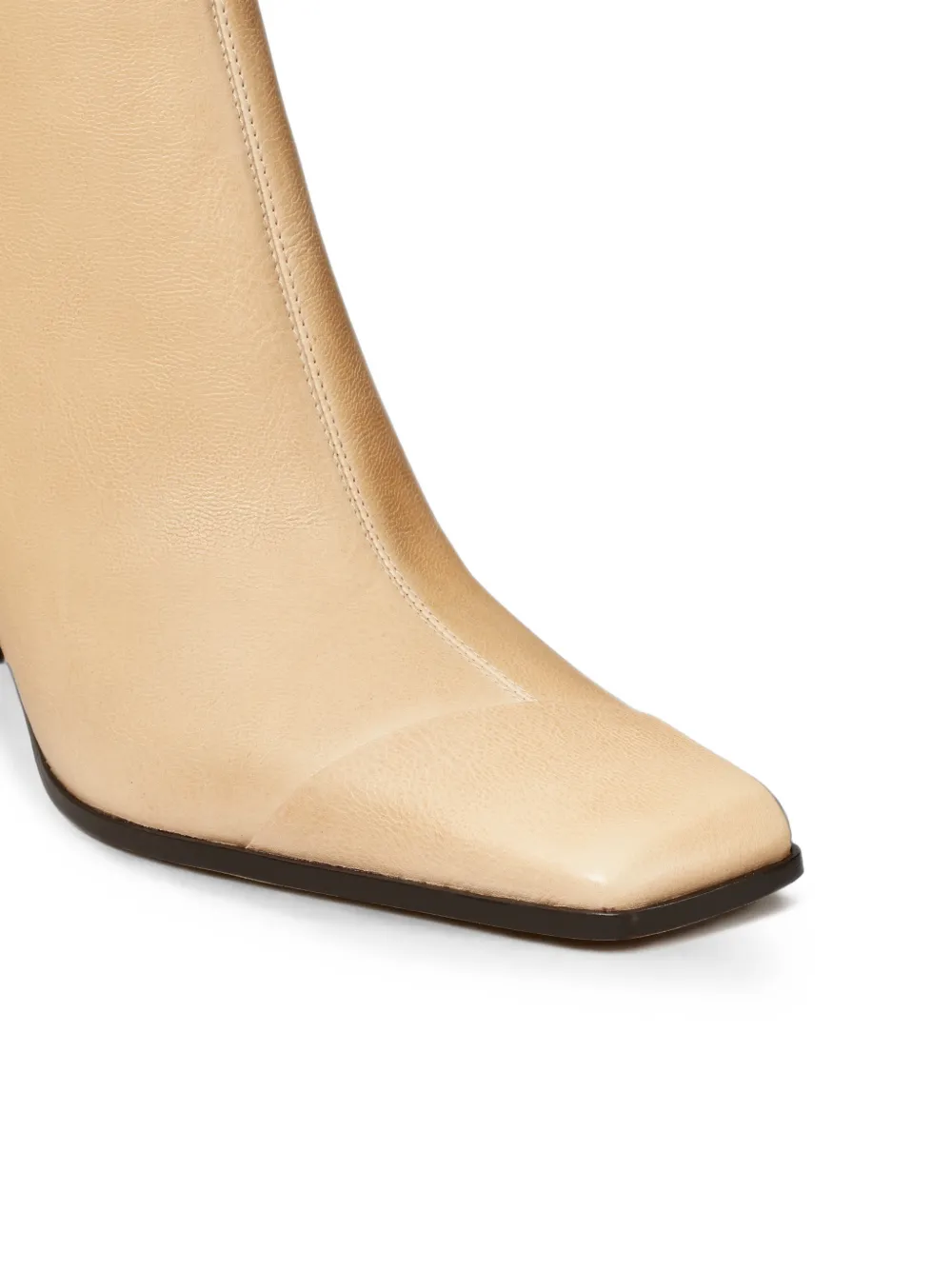 Tory Burch asymmetric cap-toe ankle boots Beige