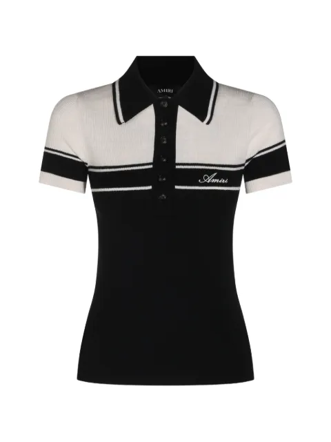 AMIRI script knit slim polo
