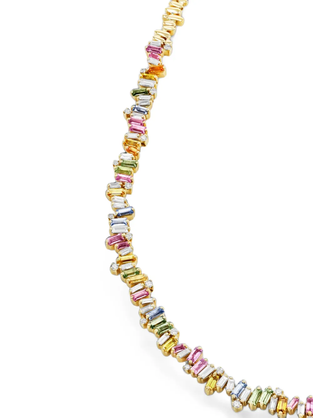 Suzanne Kalan Bold Burst Sapphire and Diamond Necklace in Gold, view 3