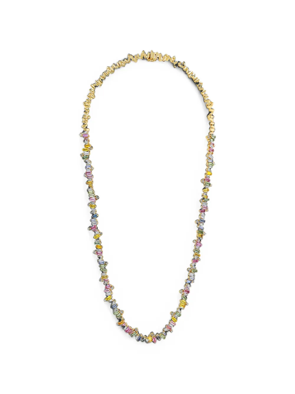 Suzanne Kalan Bold Burst sapphire and diamond necklace - Gold