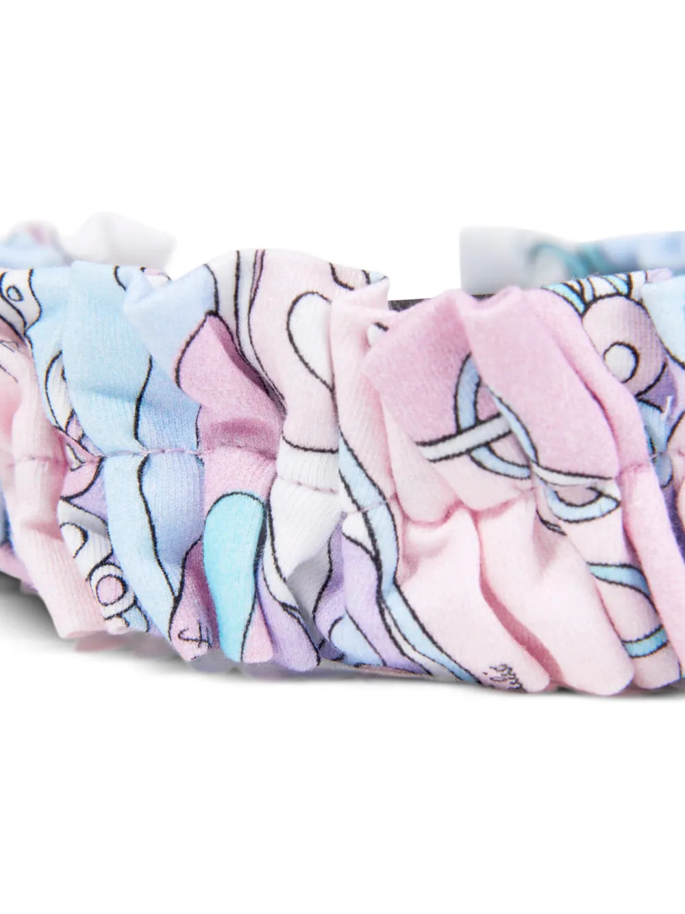 PUCCI Junior Haarband met ruches en iride-print Roze