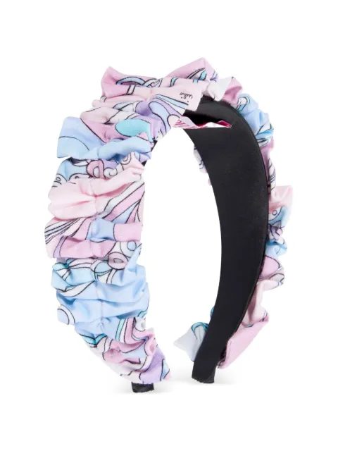PUCCI Junior Iride-print ruched headband