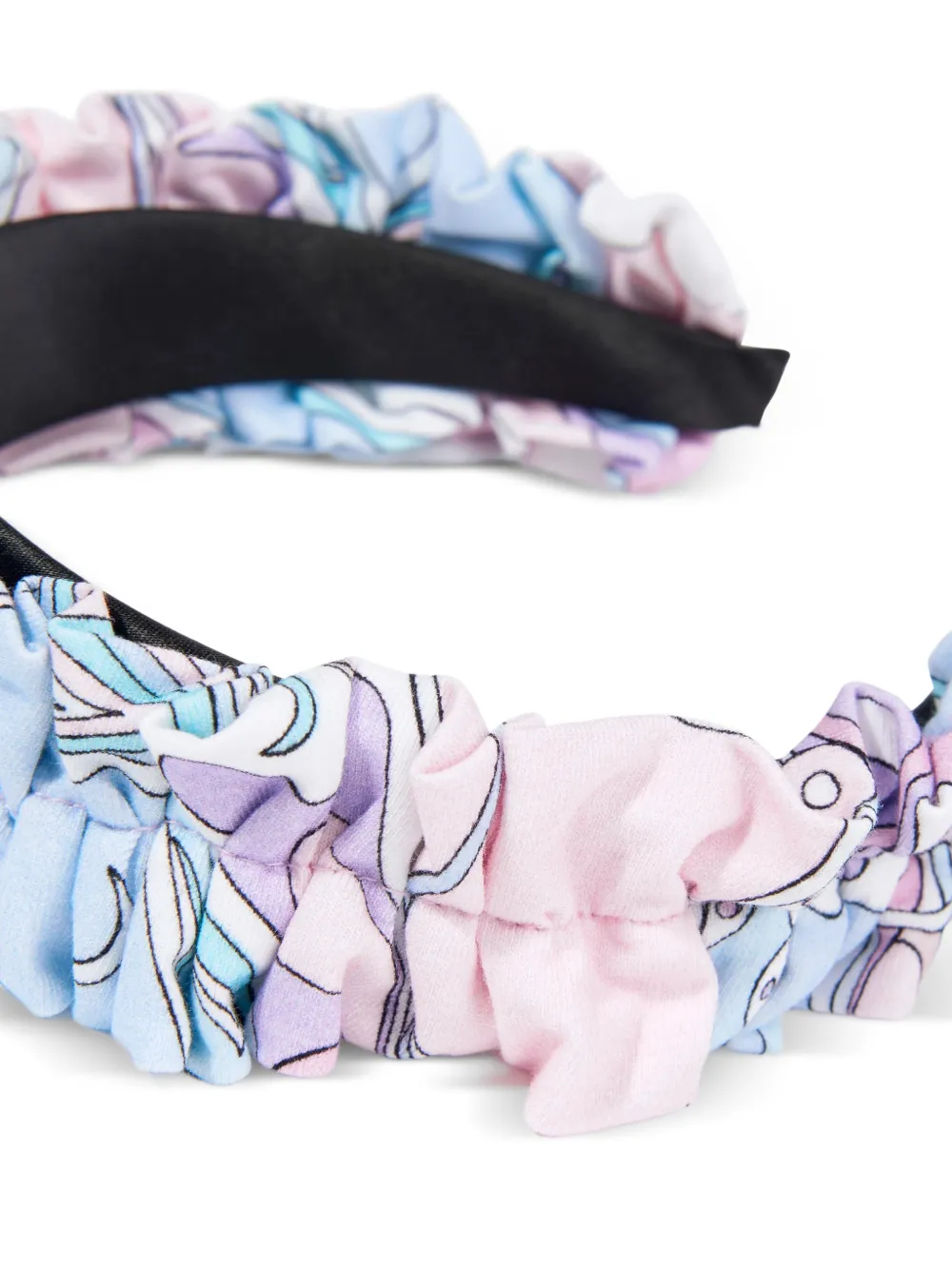 PUCCI Junior Haarband met ruches en iride-print Roze