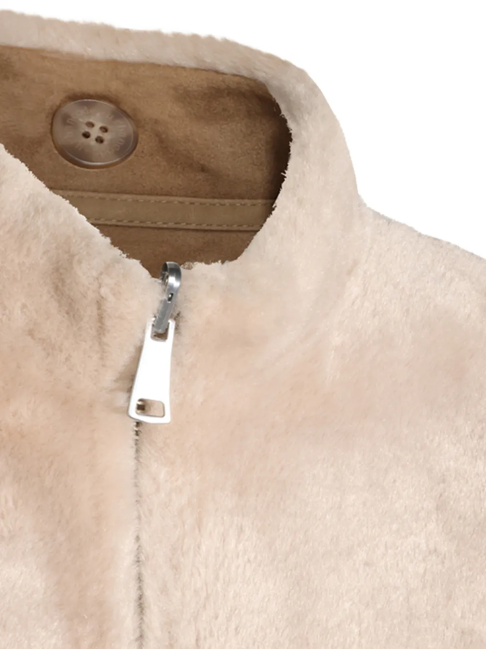 Urbancode Jas met franje en sjaal Beige