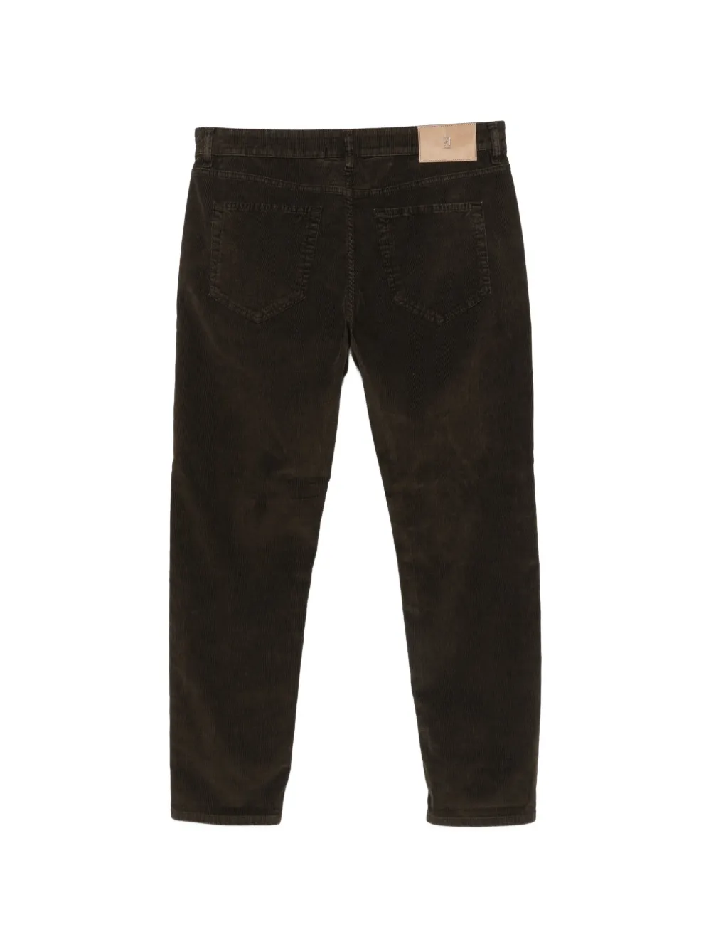 PT Torino Ribfluwelen broek met toelopende pijpen Bruin