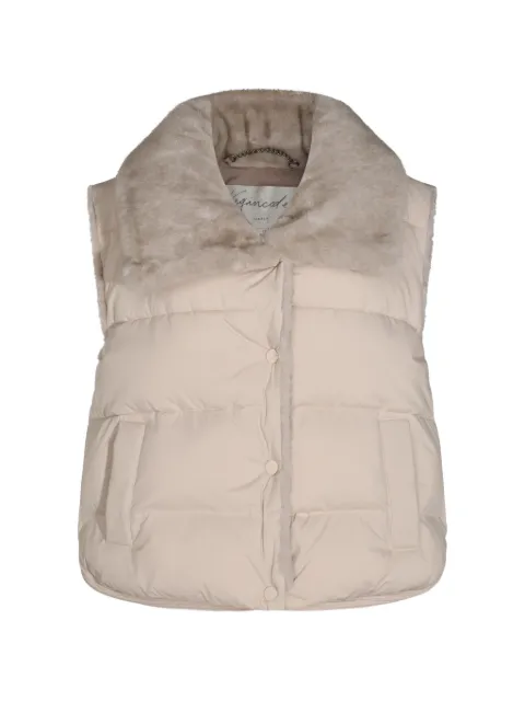 Urbancode faux-fur collar puffer vest