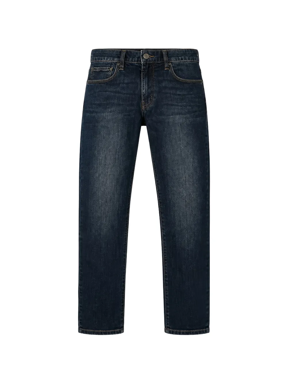 Emporio Armani jean droit à effet délavé - Bleu Emporio Armani jean droit à effet délavé - Bleu