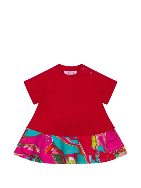 PUCCI Junior Iride-print ruffled dress