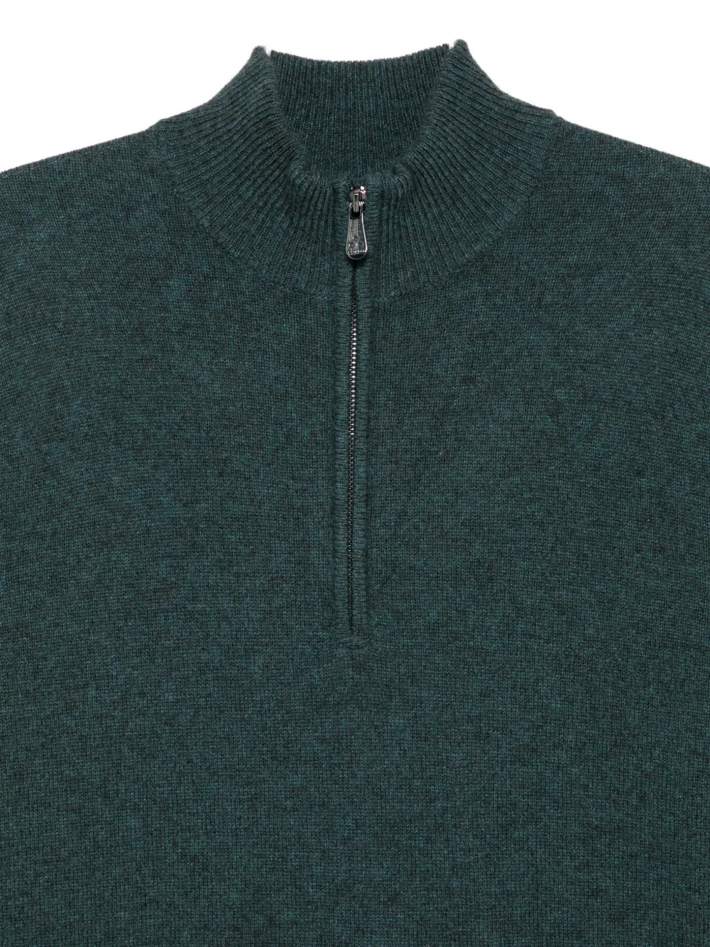 Peuterey Trui met logo-patch en kwartrits Groen