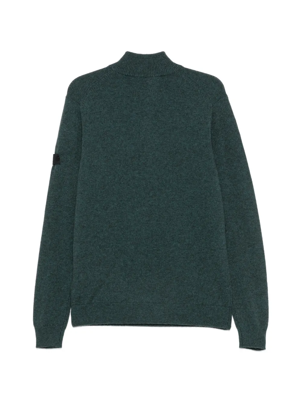 Peuterey Trui met logo-patch en kwartrits Groen