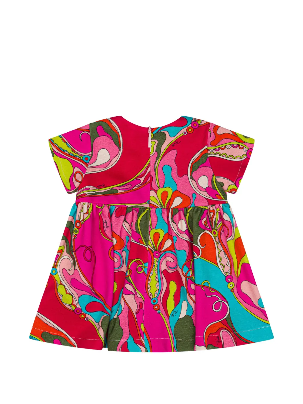 PUCCI Junior Flared jurk met Orchidee-print Roze