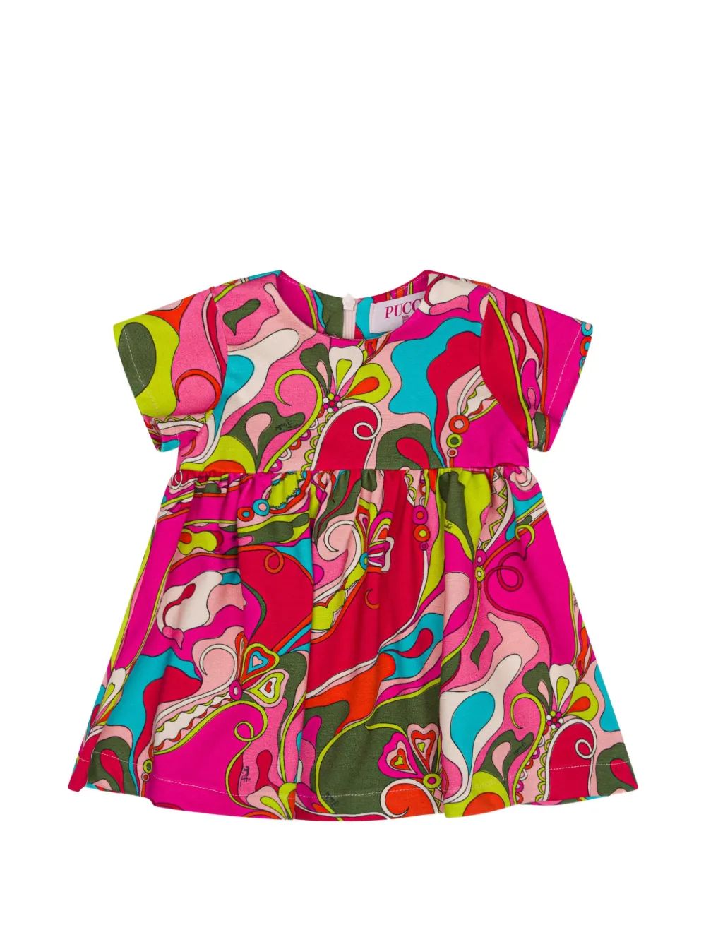 PUCCI Junior robe évasée à imprimé Orchidée - Rose