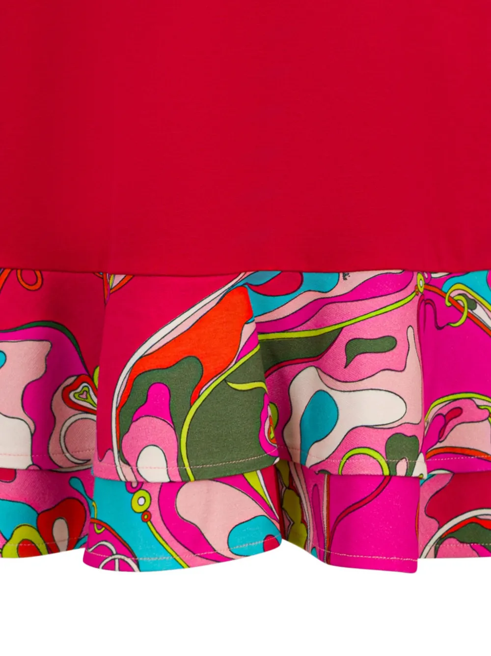 PUCCI Junior Jurk met Marmo-print Rood
