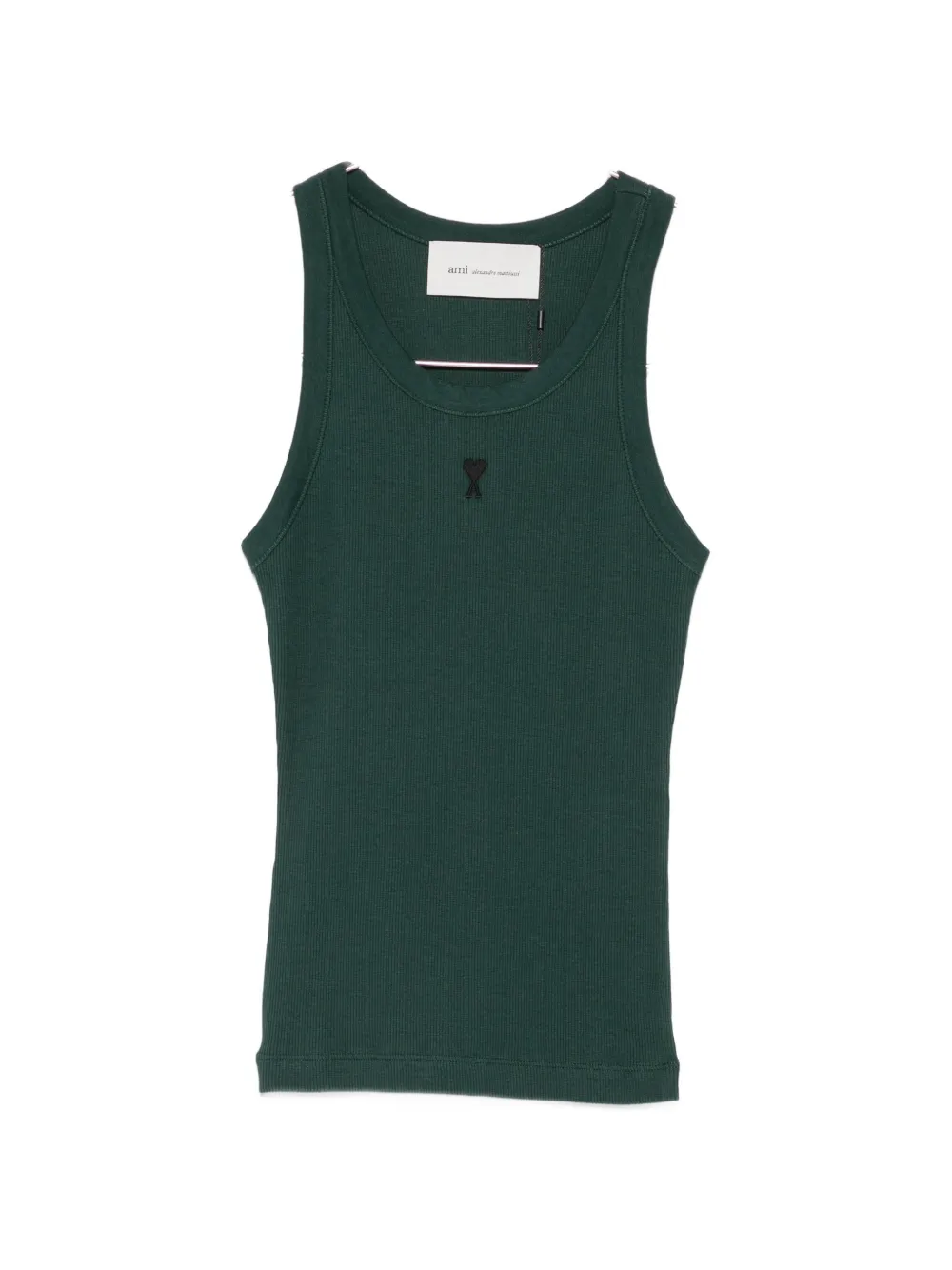 AMI Paris Ami de Coeur ribbed tank top - Verde