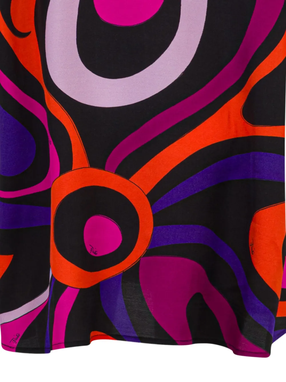 PUCCI Junior Jurk met Marmo-print en ruches Zwart