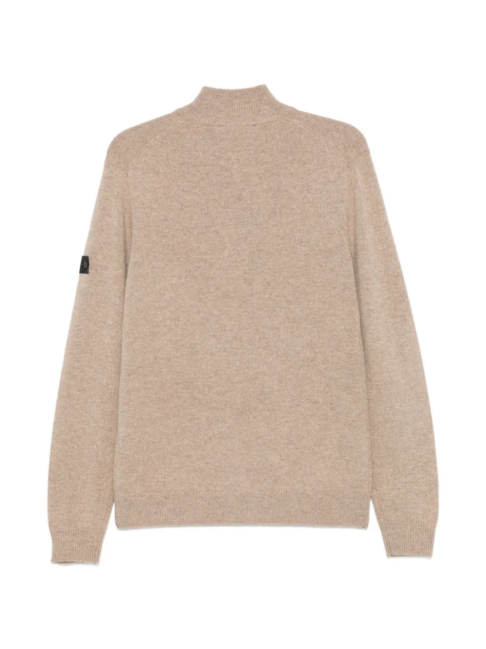 Peuterey Trebe trui met halve rits en logopatch Beige