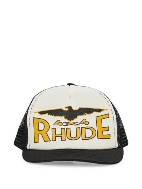 RHUDE logo-print mesh-panel cap