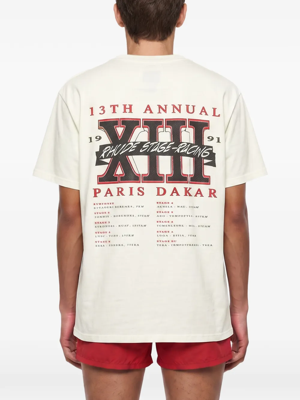 RHUDE T-shirt met grafische print Wit