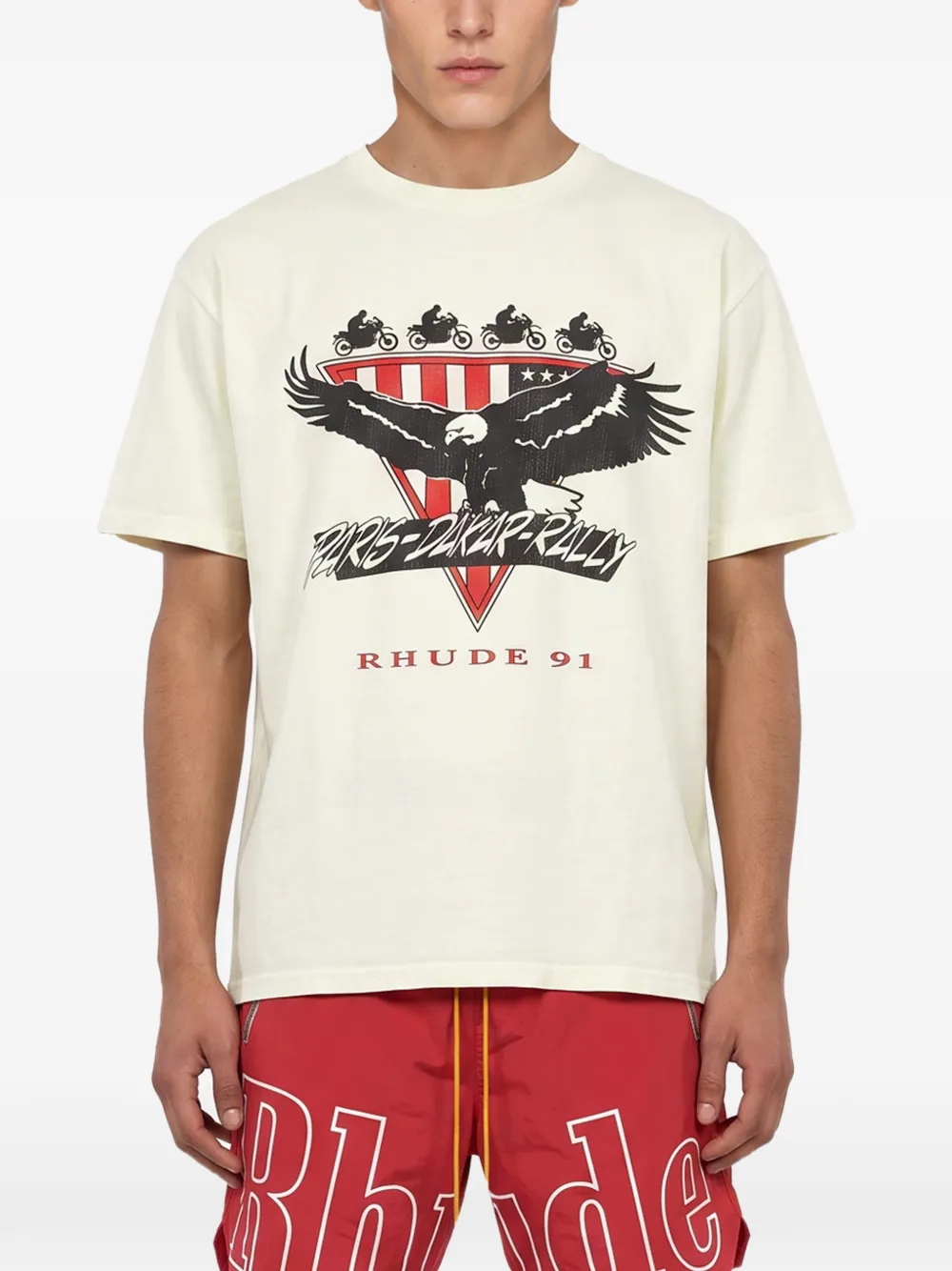 RHUDE T-shirt met grafische print Wit