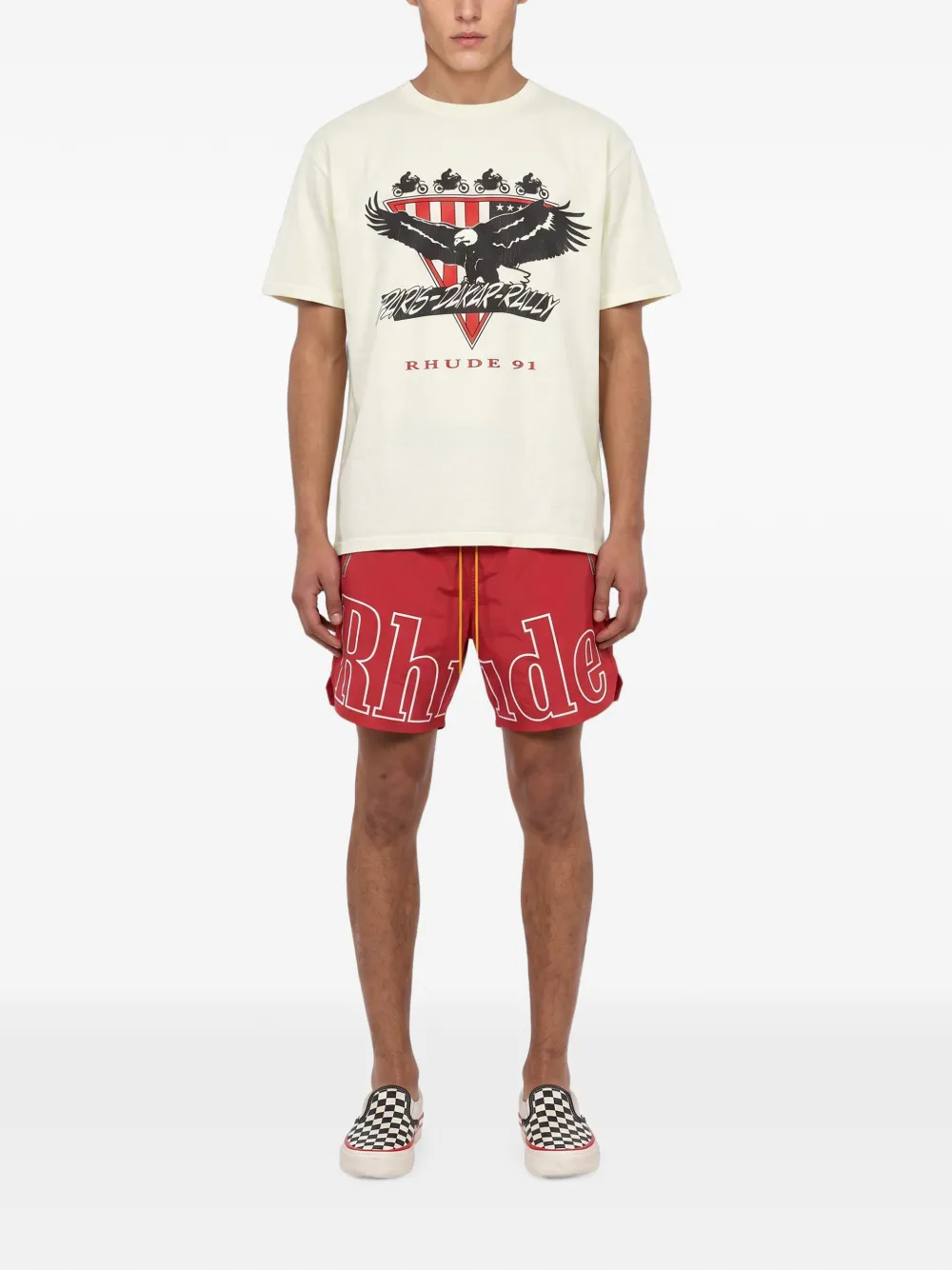 RHUDE T-shirt met grafische print Wit