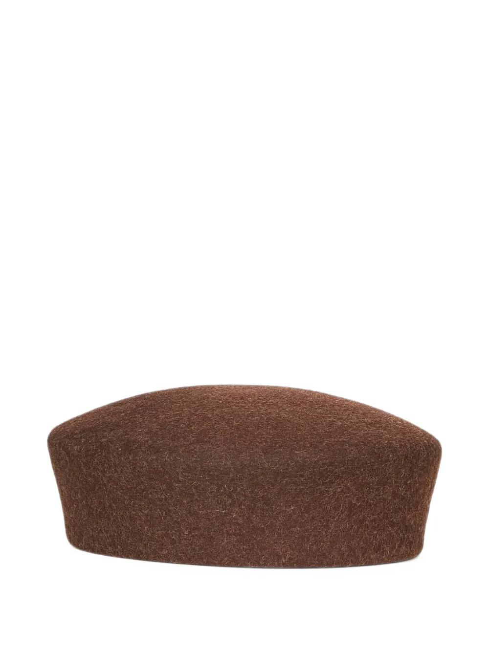Ruslan Baginskiy logo-embroidered wool beret Bruin