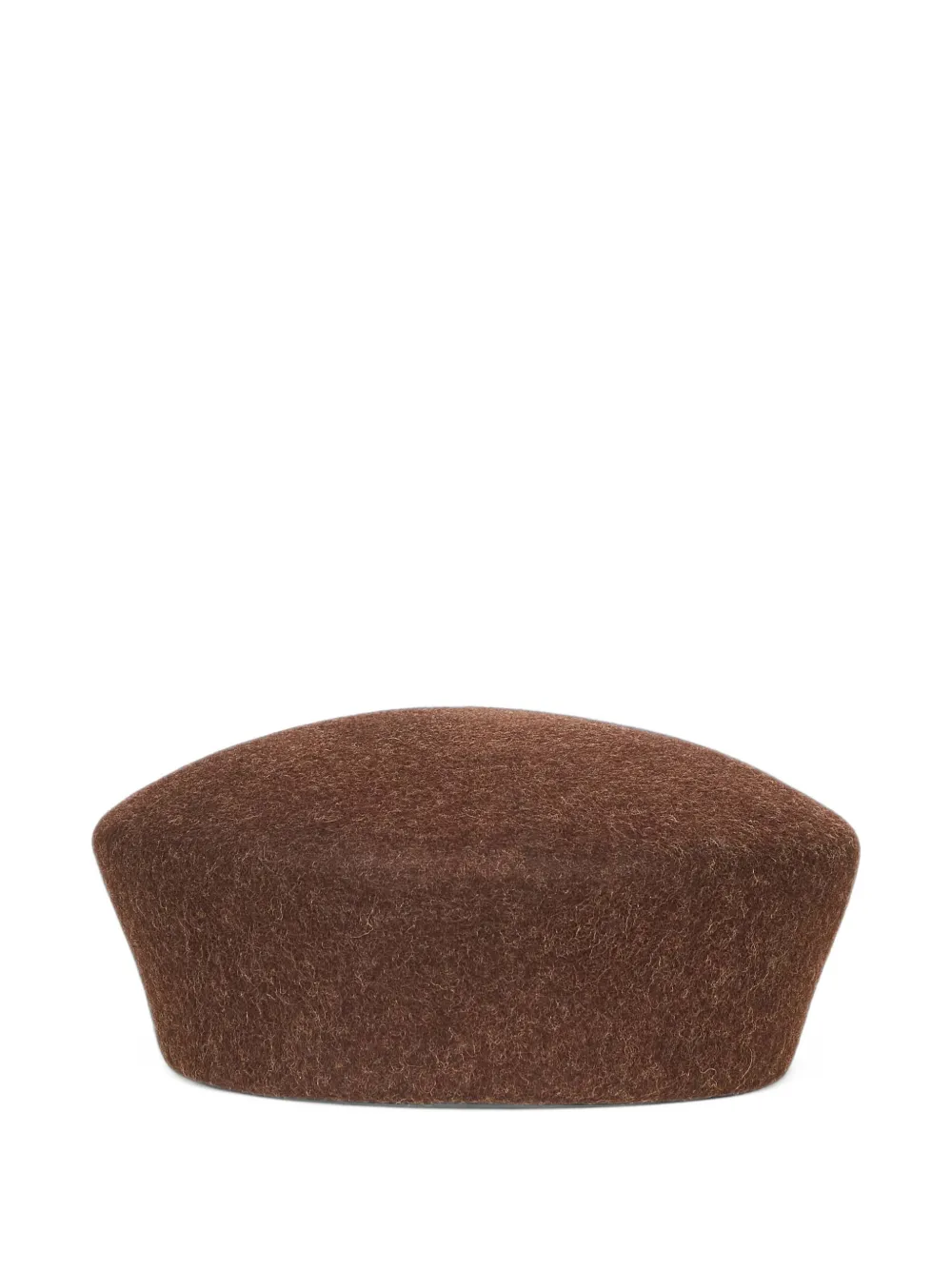 Ruslan Baginskiy logo-embroidered wool beret Bruin