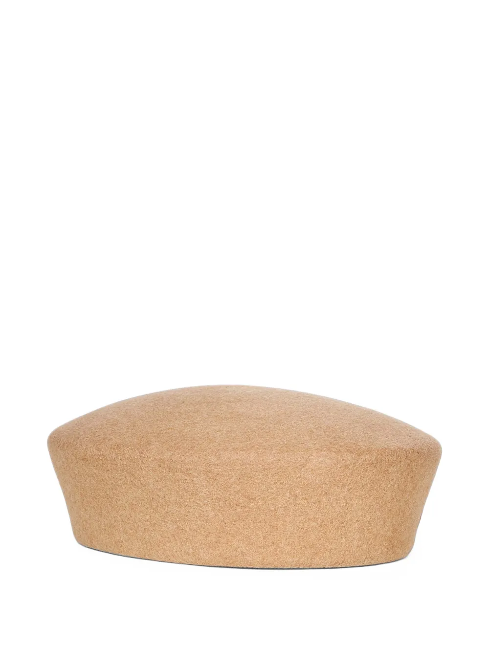 Ruslan Baginskiy logo-embroidered felt pillbox beret Beige