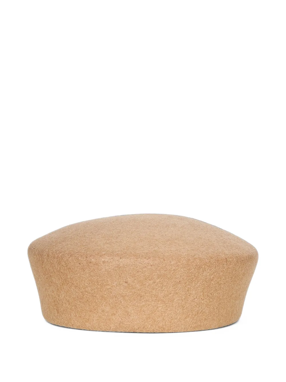 Ruslan Baginskiy logo-embroidered felt pillbox beret Beige