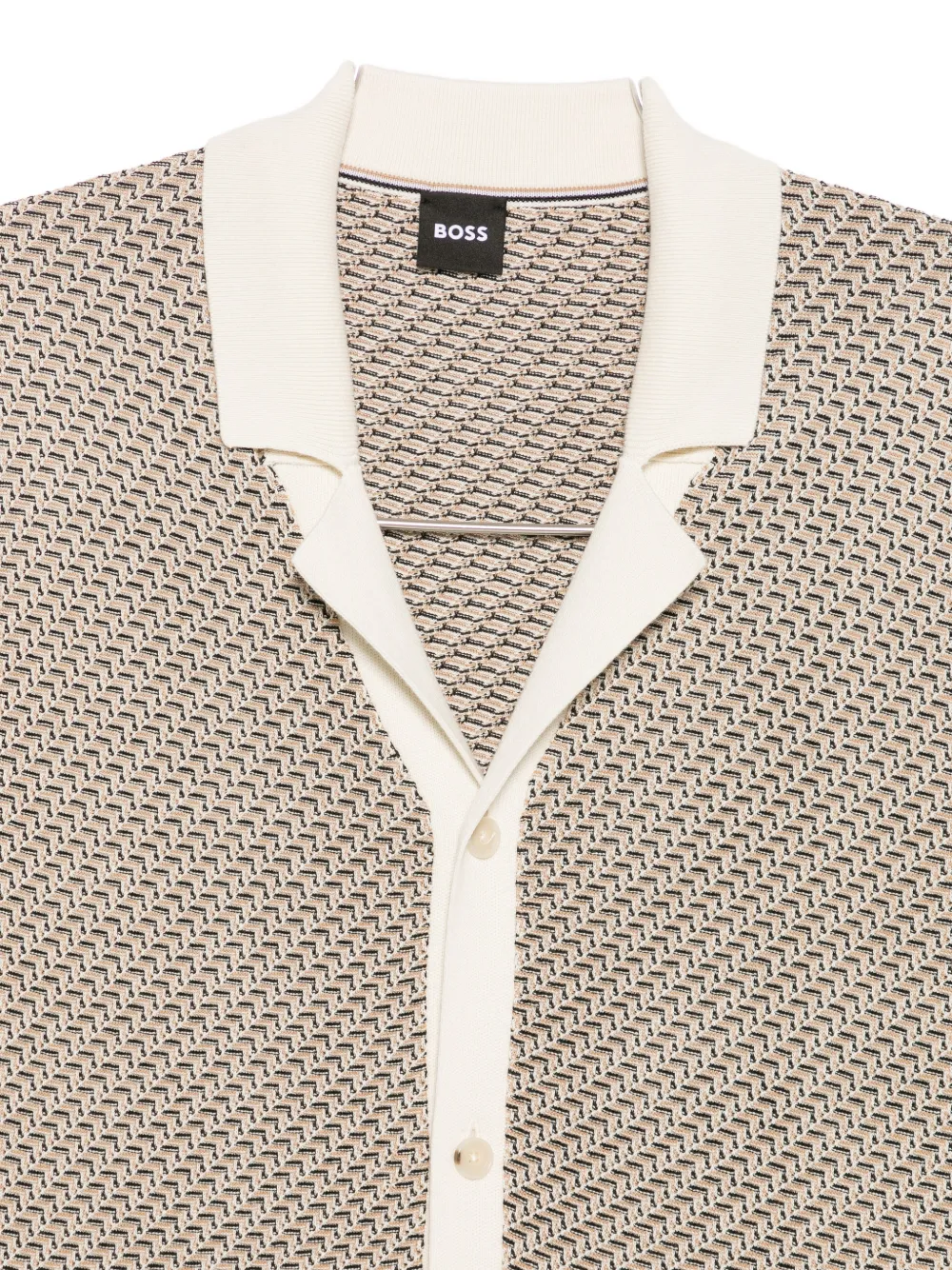 BOSS Vest met geometrisch patroon Beige