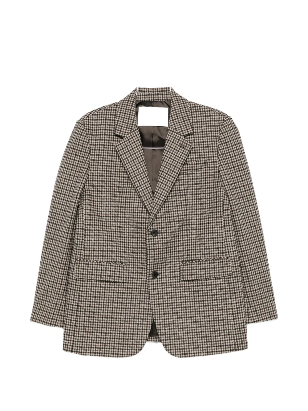 DUNST houndstooth-pattern blazer - Nude