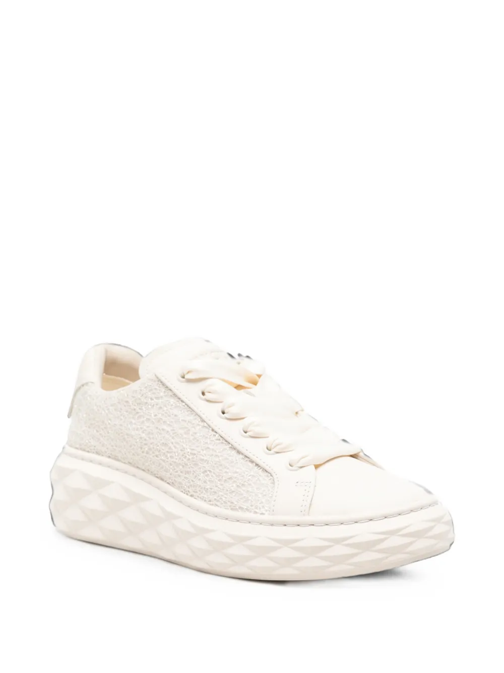 Jimmy Choo Diamond Light Maxi lace-up sneakers Beige