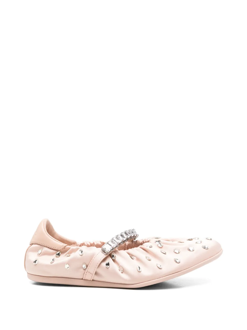 Jimmy Choo Jade ballerina's verfaaid met kristallen Roze