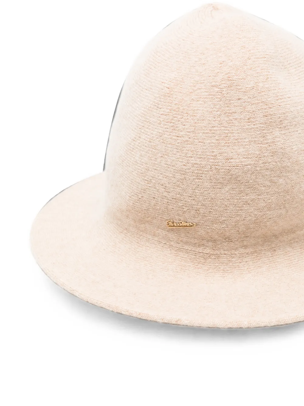Borsalino Muts met logoplakkaat Beige