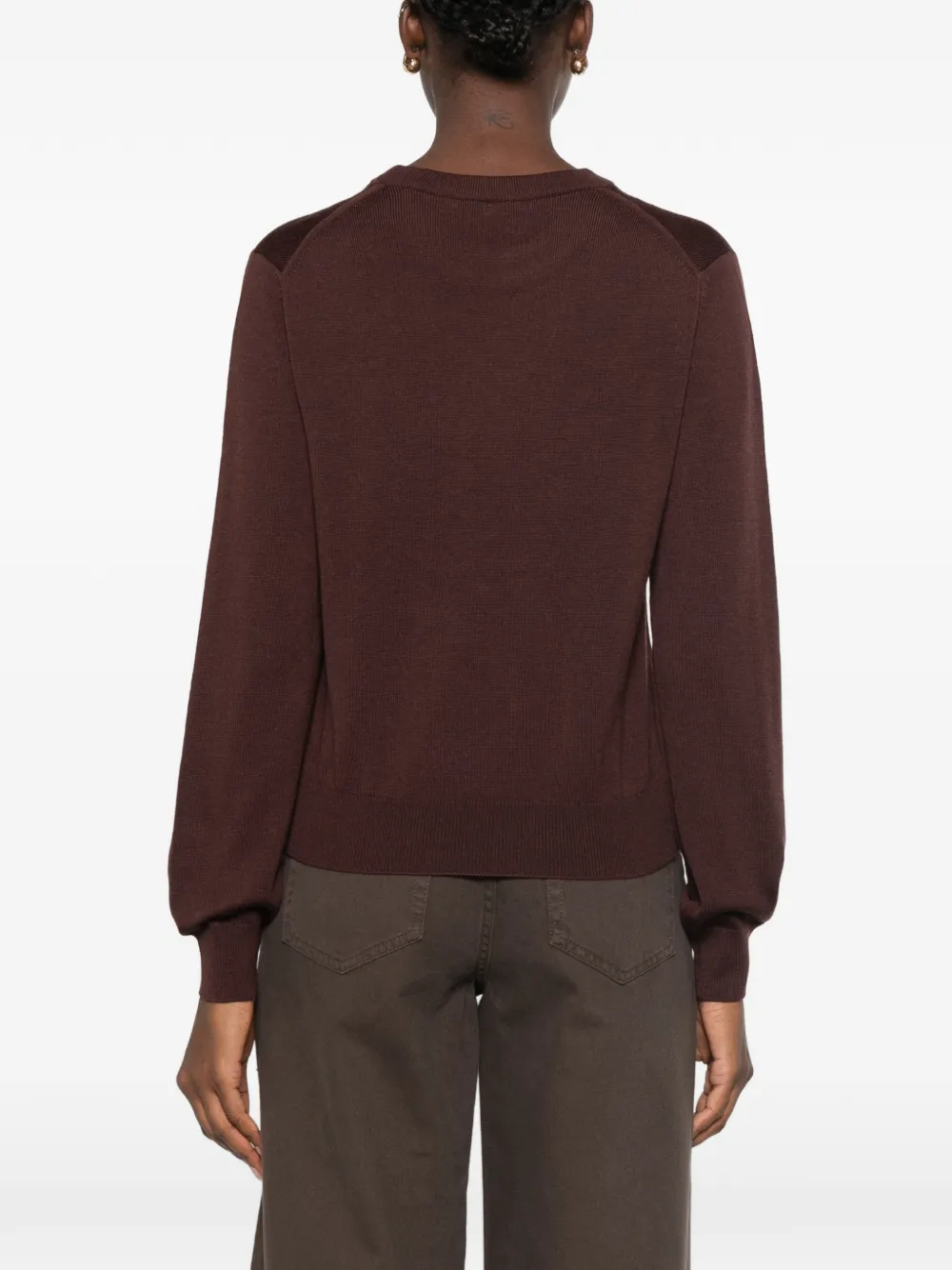 Maison Kitsuné Baby Fox trui van merinowol Bruin