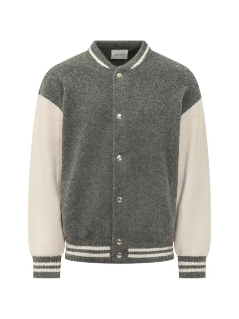 Laneus colour-block knitted jacket