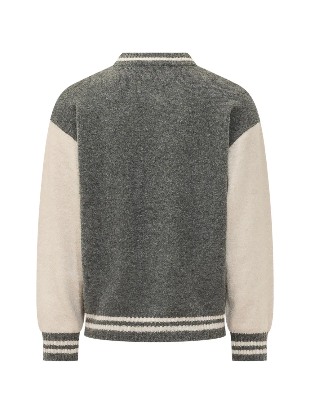 Laneus colour-block knitted jacket Grijs