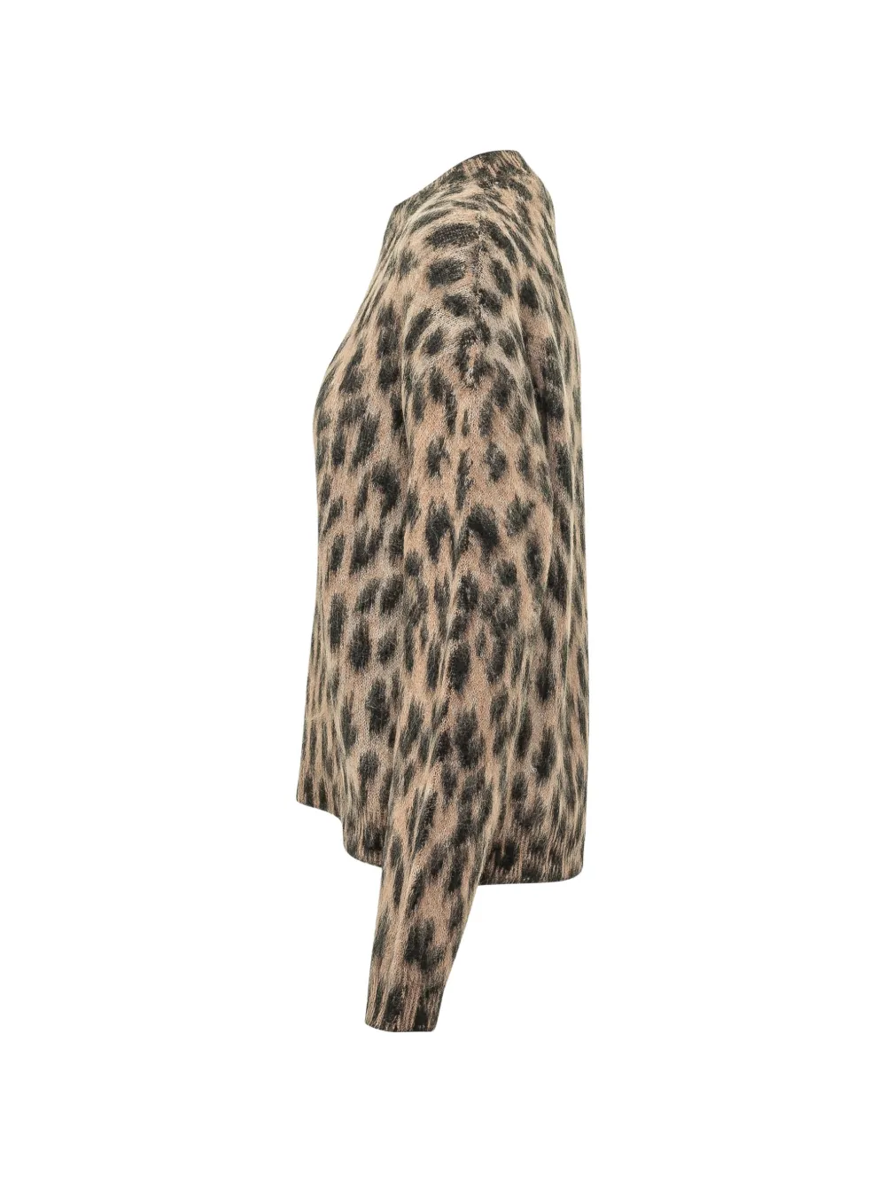 Laneus Boxy trui met luipaardprint Beige