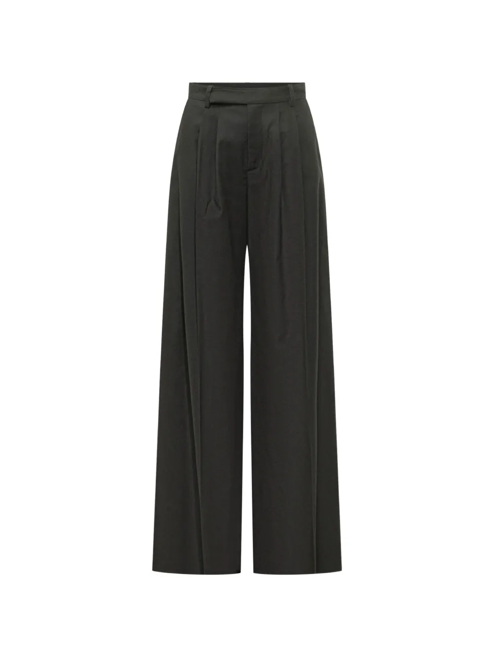 Le Sully Studio Pleated Wide-leg Trousers In Black