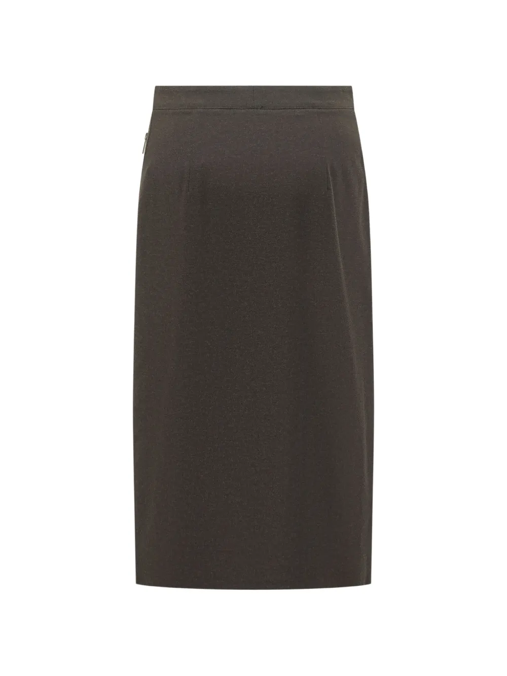 LE SULLY STUDIO Flanellen midi-rok met rits-detail Grijs