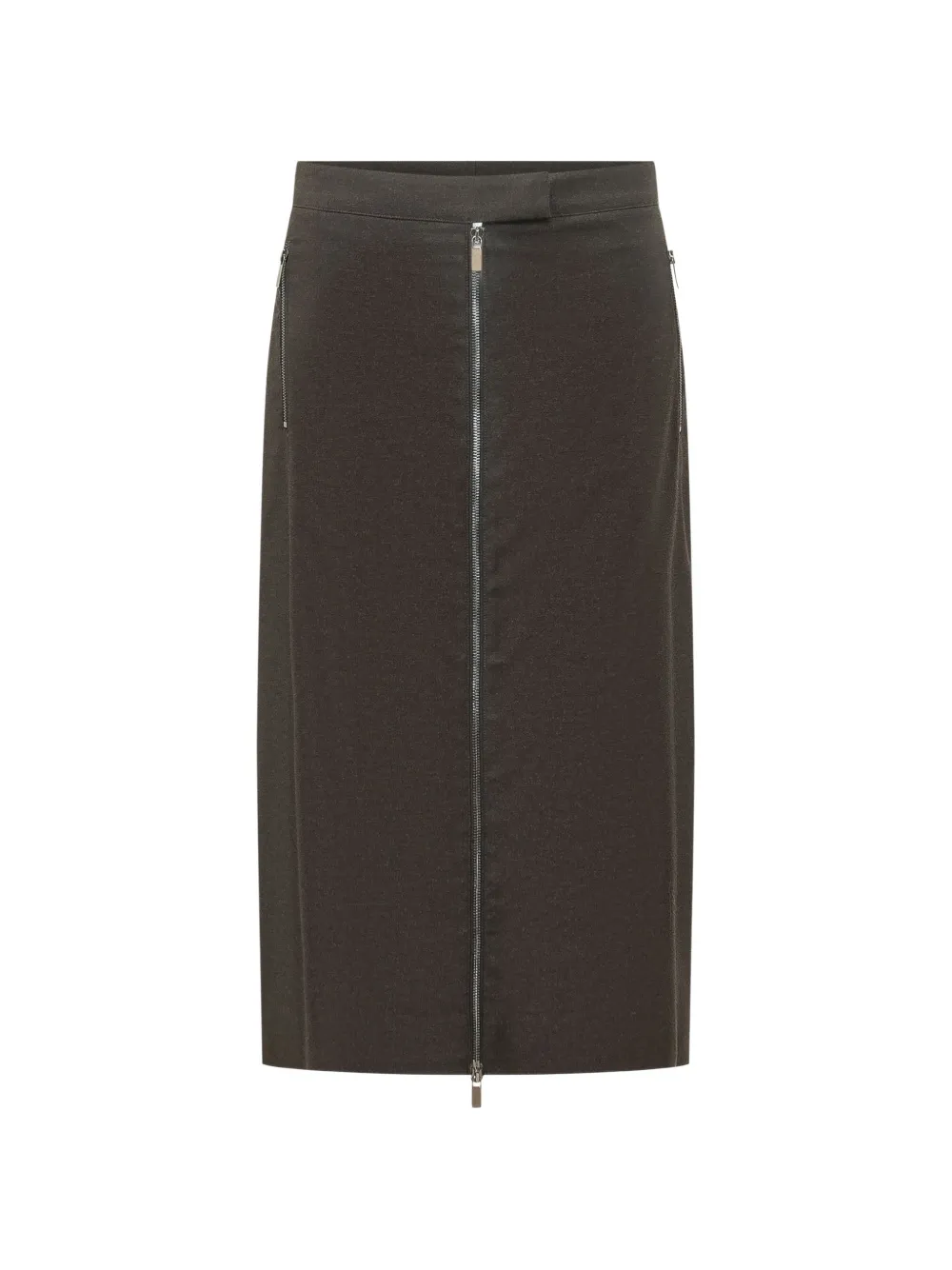 LE SULLY STUDIO front-zip pencil midi skirt