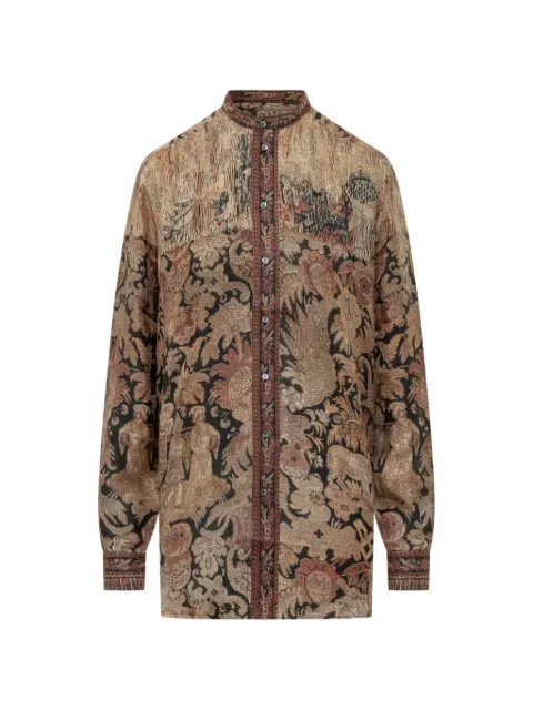 Pierre-Louis Mascia Aloe jacquard-woven shirt