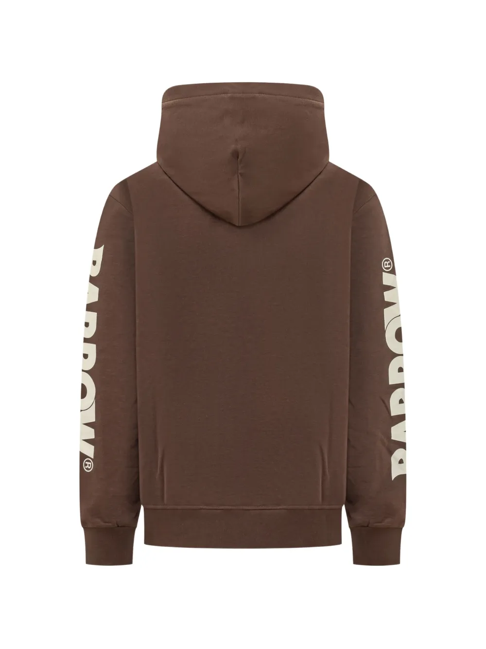 BARROW Katoenen hoodie met logoprint Bruin
