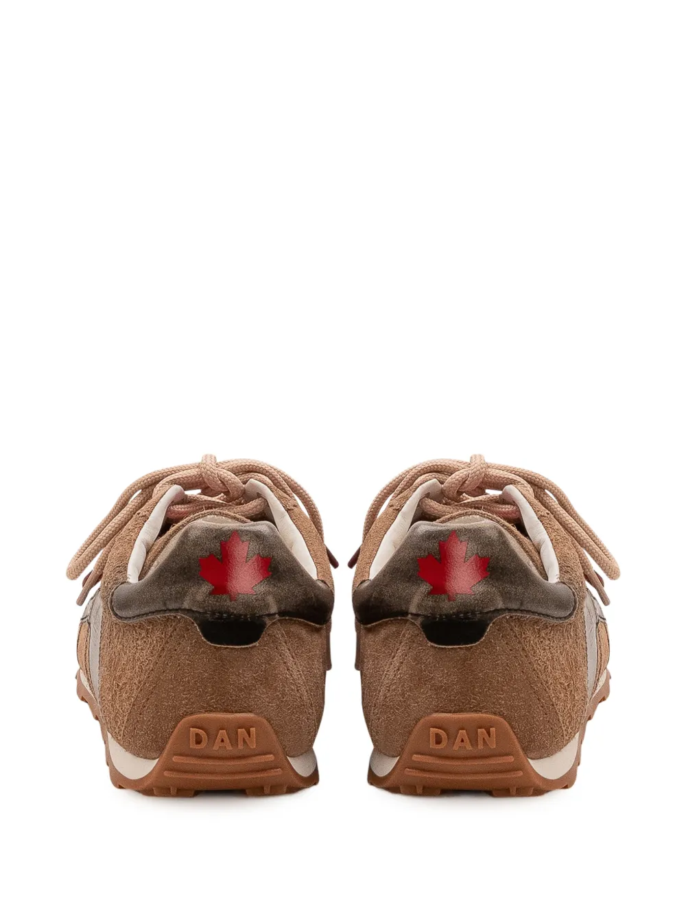 DSQUARED2 double-lace suede sneakers Bruin