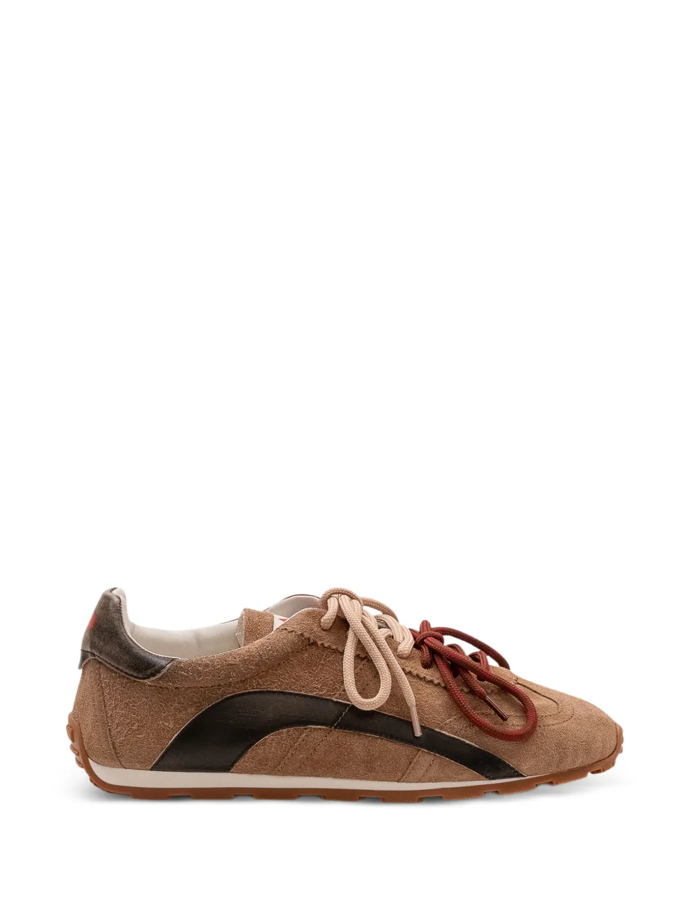 DSQUARED2 double-lace suede sneakers - Braun